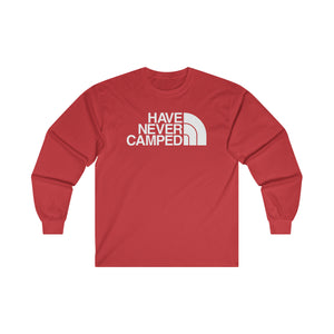 "Have Never Camped" Long Sleeve Tee